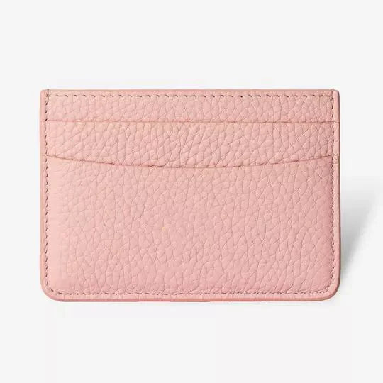 Custom Logo Colorful Genuine Leather Card Holder Wallet Portable Rfid Cowhide Credit Cardholder