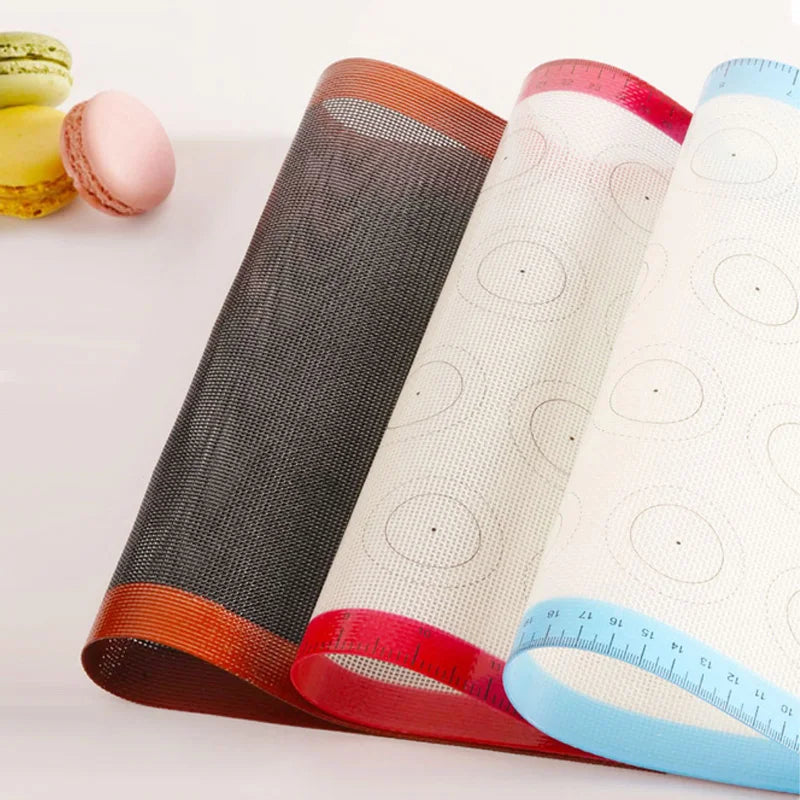 Factory Direct Sale Non Stick Food Safe Reusable Round Silicone Baking Mat Custom Macaroon Baking Mat Silicone