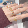 Twelve Signs S925 Silver Ring New Design Natural Crystal Gemstone Finger Ring with Bezel Setting for Party Gifts