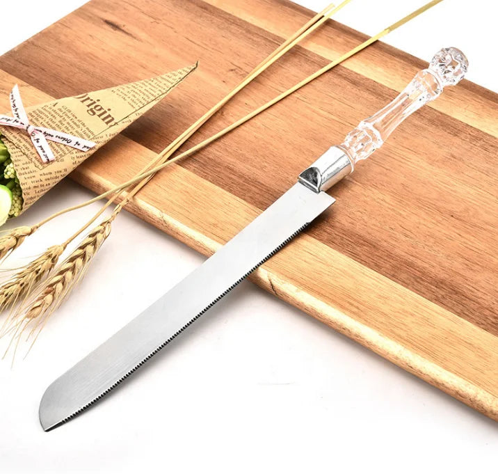 2-piece Eco-Friendly Stainless Steel Cake Knife Pizza Spatula Kitchen Utensils Baking Tool Set Cream Spatula