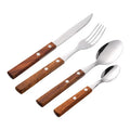 Wholesale Four-Piece Western Tableware Set New Rosewood and Stainless Steel Cutlery for Business Gifts or Home Use