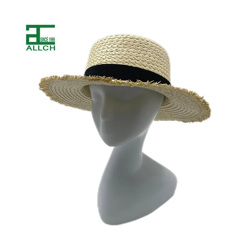 ALLCH RTS Best-Selling Adults' Wide Brim Paper Beach Hat Ribbon Dobby Style Business Sports Outdoor Casual Daily Fishing Cycling MegaBDM