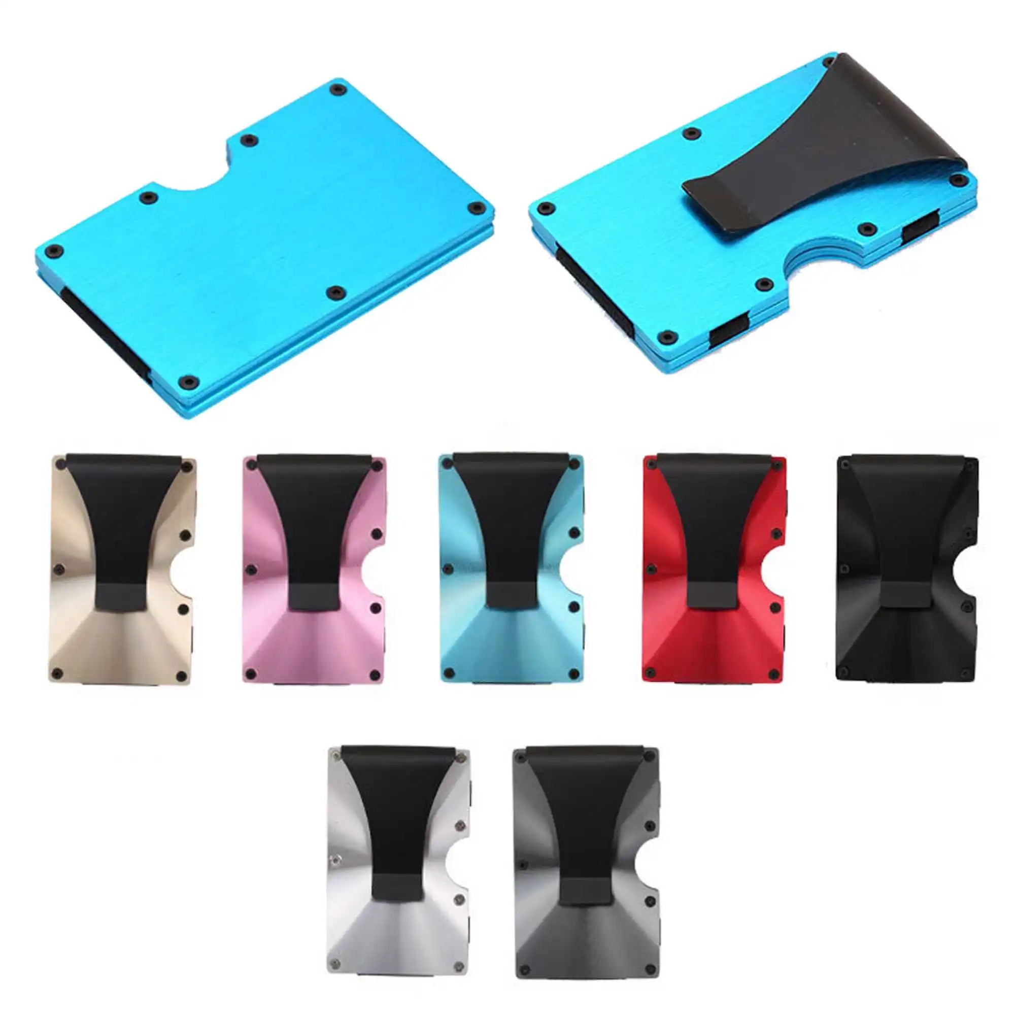 Customized Slim Wallet for Men - Front Pocket RFID Blocking Mens Minimalist Wallet - Metal Wallet With Money Clip for Men