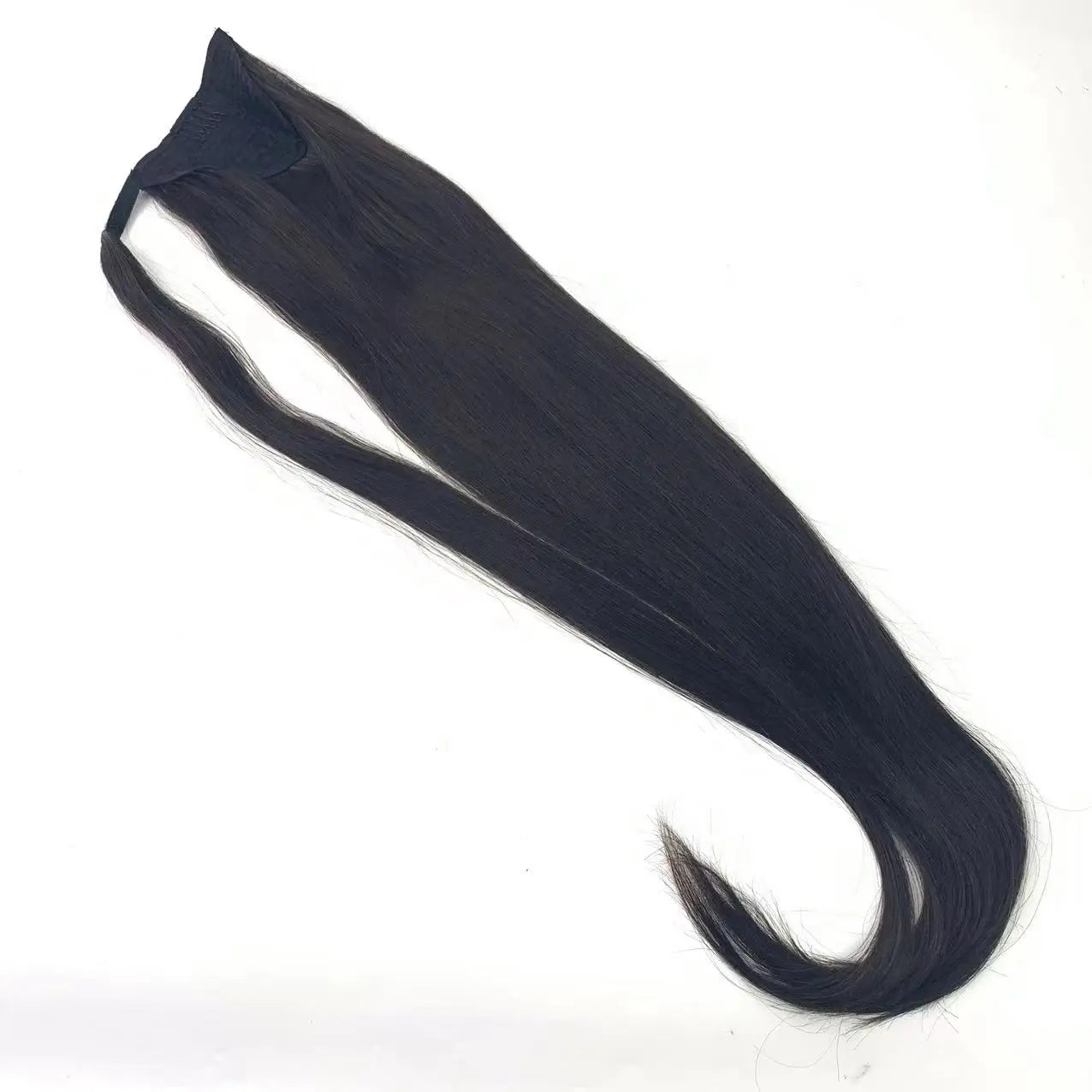 EMEDA Hairpiece Ponytail Human Hair Long Straight Natural Hair