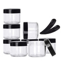 20g Black Plastic Cosmetic Jars with Lid Small Empty Container Packaging for Skincare Cream Eye Cream Lipstick-Use in Skin Care
