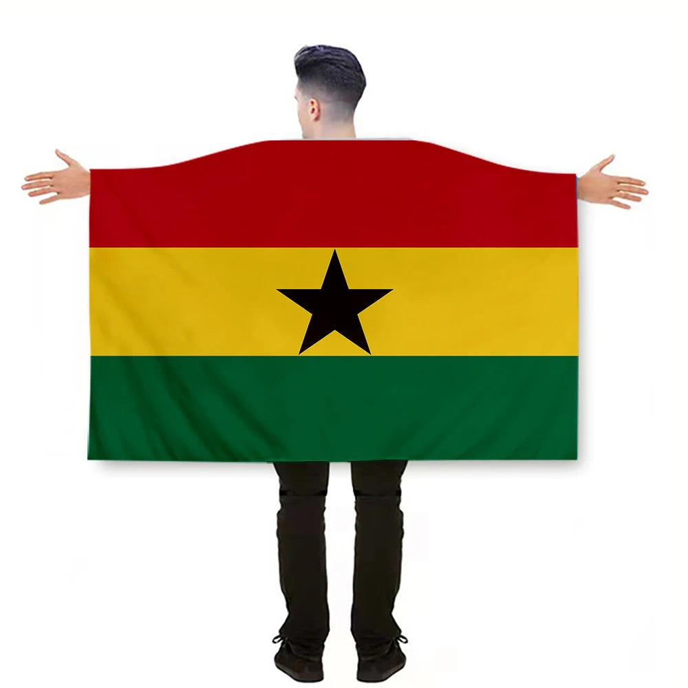 Promotional Product  Fast Delivery Ghana Cape Flag 100%polyester Double-side Custom Ghana Cape Flag