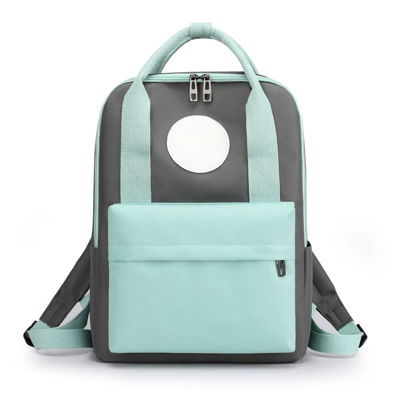 30PCS Custom logo Kids School Bag Backpack Candy Color Women Travel Shoulder Bag Waterproof College Backpack for Girls