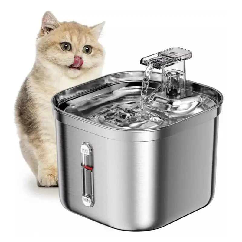 Ultra Quiet Stainless Steel Pet Fountain Water Dispenser Wholesale Automatic Recirculating Filtration System for Cats