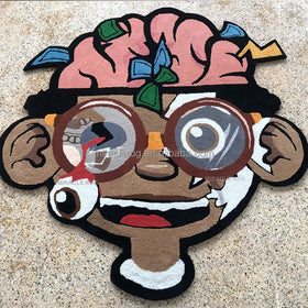 Cute Q-version Custom Boy Cartoon Rug Spoof Personalized Graffiti Peripheral Decorations Boy Character Rugs and Carpets for Kids