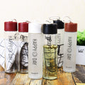 Eco Friendly Portable Smile Face Frosted Glass Water Bottle Glasses Drinking Bottles Handy Cup