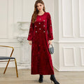 Dubai Tutkish Afghan Jibab Arab Kaftan Elegant Ladies Party Dress Ethnic Clothing Velvet Long Dress Abaya Maxi Muslim Women