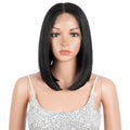 For Hair Lace Front Wigs Natural Color Short BOB Style Silky Straight Wave 130% Density Transparent Synthetic Hair for Women