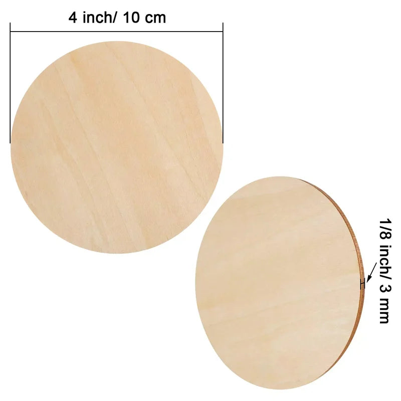 Wood Circle Blanks Wooden Rounnd Circles Wood Cut Shape MegaBDM