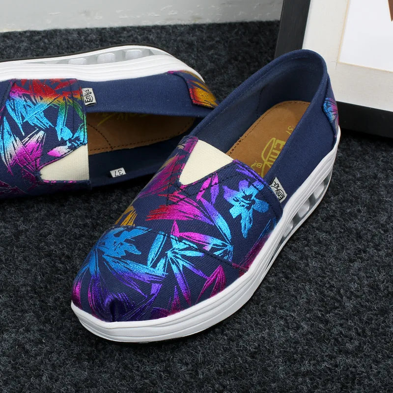 Women's New Retro One Foot Stirrup Loafer Thick Bottom Increase High Ladies Muffin Shoes Non-slip Comfortable Women Casual Shoes