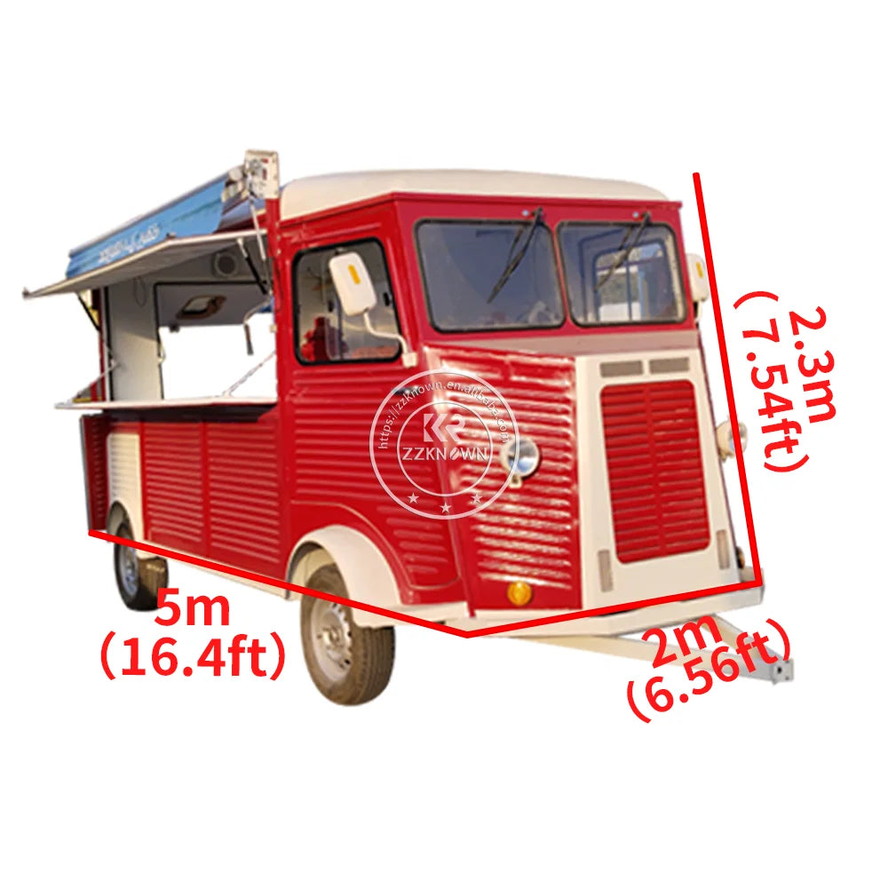 2025 Eu Standard Mobile Buffet Car Lunch Truck Mobile Bar Customised Electric Galvanized Food Truck