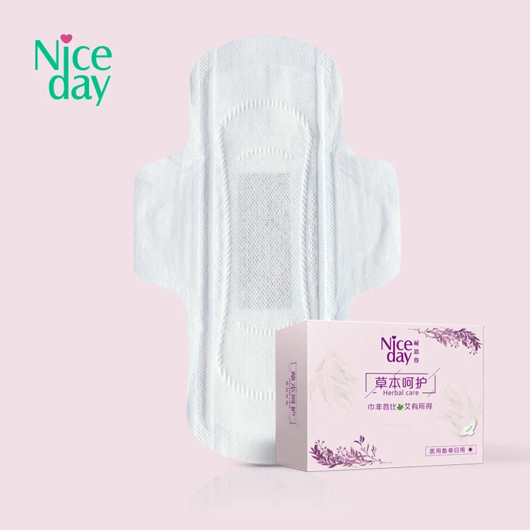 Niceday Sample Free Customizable Regular Green Ecological Herbal Sanitary Napkin