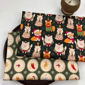 Cotton Poplin Woven 20s*20s 130GSM Digital Printing Holiday Decoration Christmas Fabric