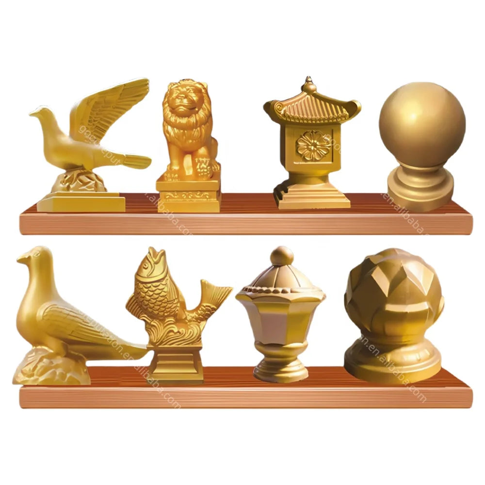 PP/ABS Plastic Cement Concrete Statue Molds Concrete Animal lion Fishing Molds  Bottom Pouring Mold for Garden House Decorations