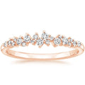 Free Shipping Beautiful Moissanite Diamond Rings Custom 14K Moissanite Engagement Rose Gold Band Ring
