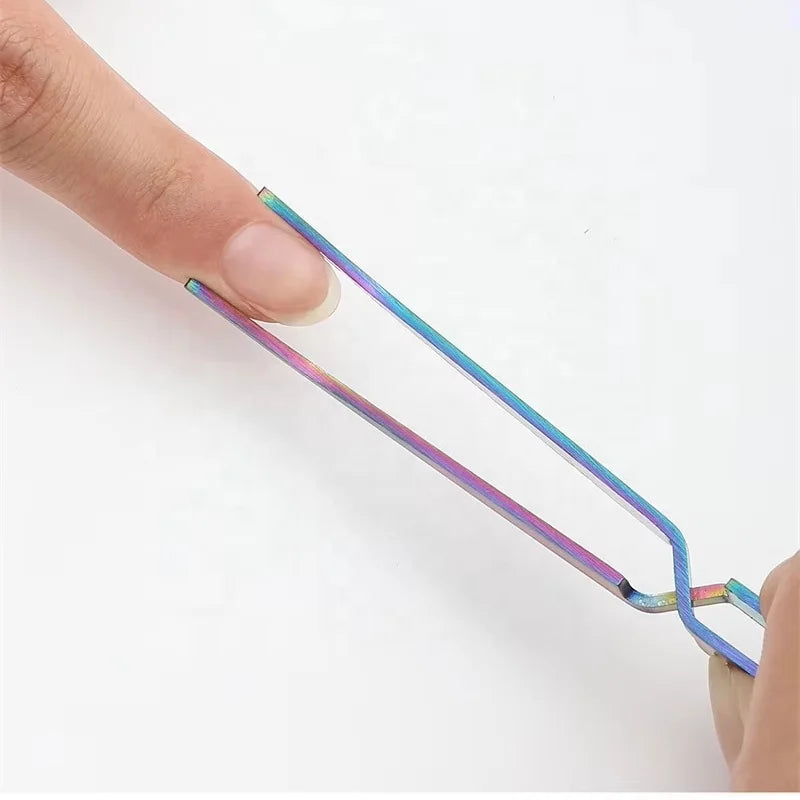 Nail Art Tweezers Manicure Rhinestones Picking Tools Clip Stainless Steel Nail Art Tools