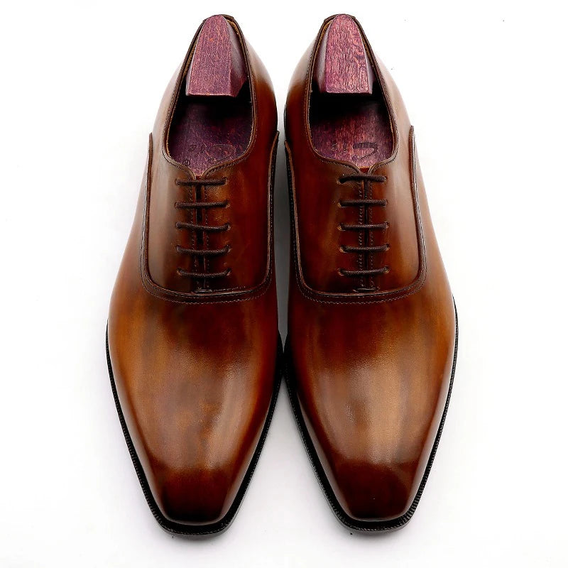 Popular Design Men Genuine Leather Shoes Chaussures-Homme Shoes Luxury Men Goodyear Welt Formal Party Work Custom Shoes for Man