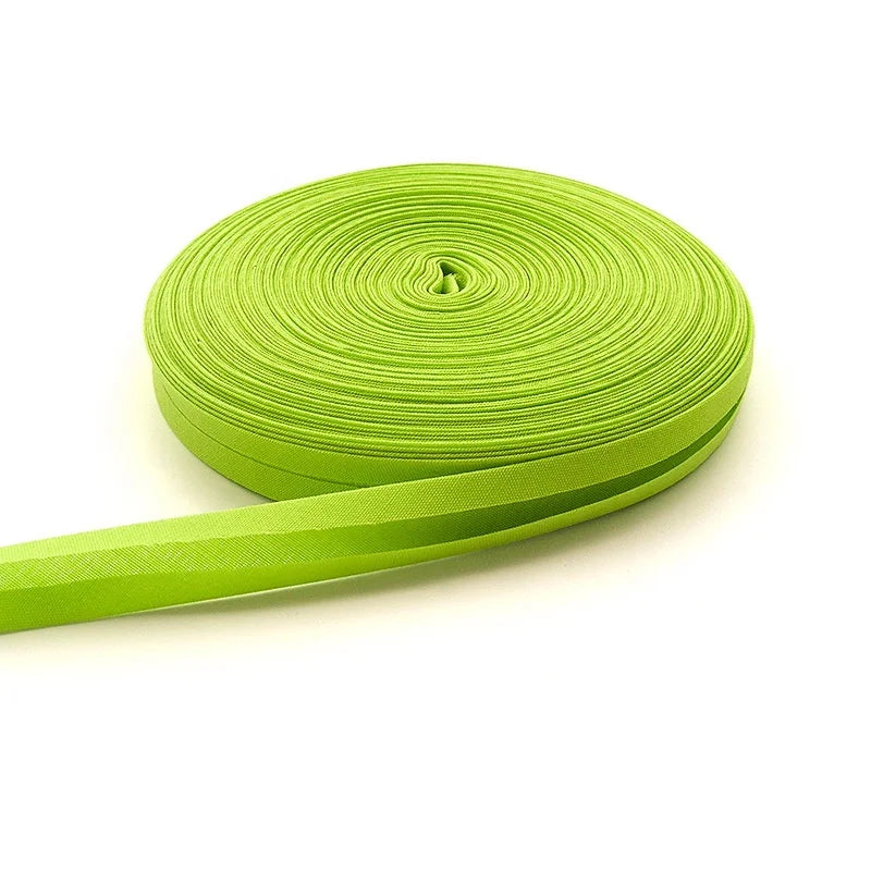 Double Fold Eco-Friendly Twill Polyester and Cotton Webbing Binding Tape with Printed Logo 2cm Width