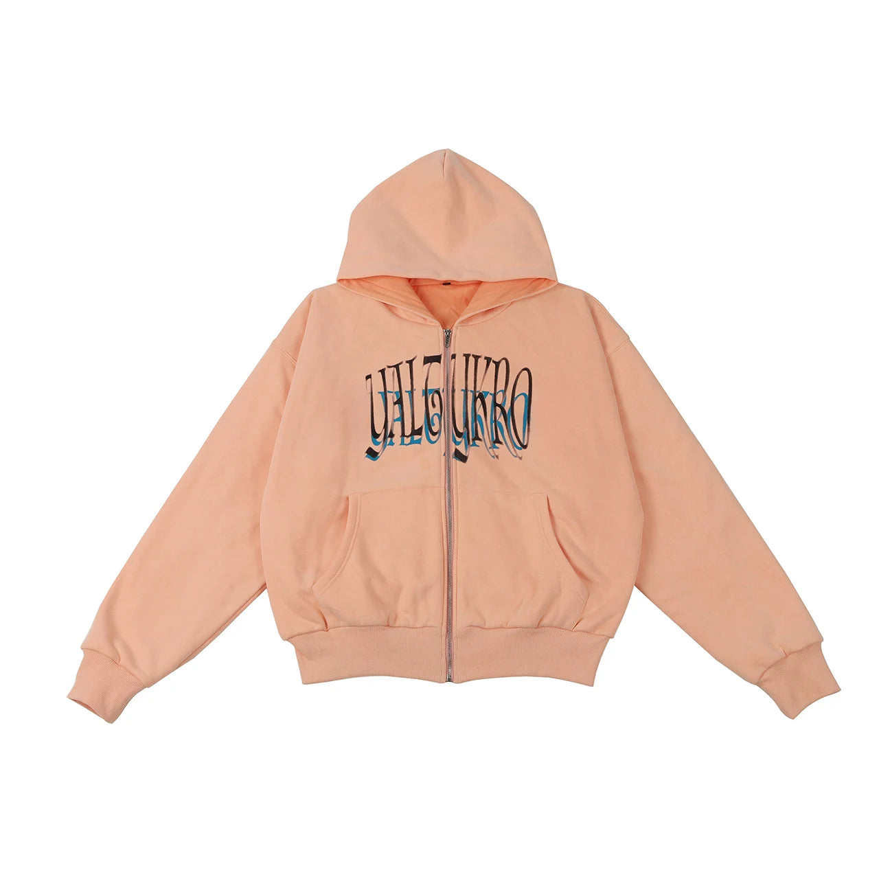 Unisex Sweatshirts Custom Fleece Cotton 100% Screen Print Puff Zip up Hoodies Oversized Boxy Hoodie Zipper Tracksuit