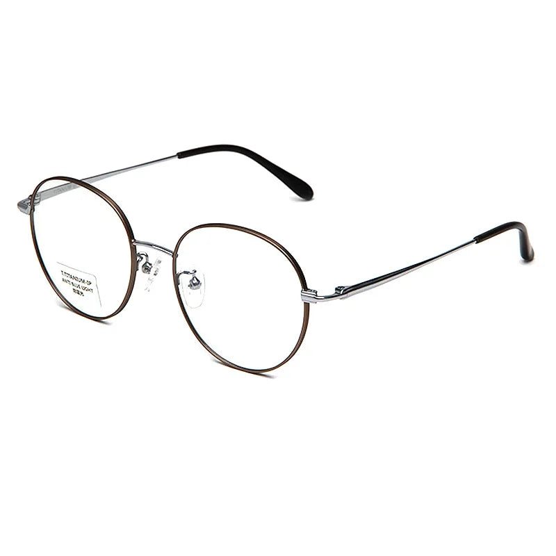 2025 Anti-Blue Light Half-Titanium Prescription Optical Glasses Frames Diamond Face Shape Match Wholesale for Men and Women