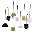 Round Square Semicircle Wood Base Metal Photo Alligator Clip Memo DIY Wires Picture Holder Table Stand