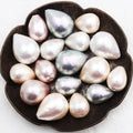M557 10pcs/lot Artificial Cotton Pearl Jewelry Accessories Water Drop Shape Stud Earrings & Pendant for DIY Fashionable Charms