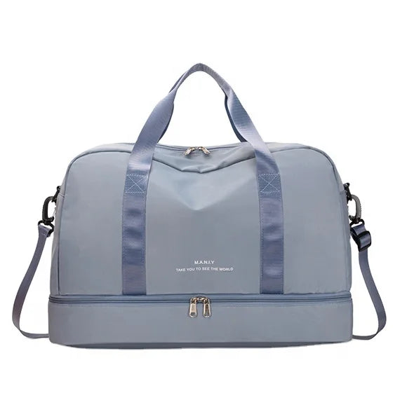 Wholesale Dry Wet Separation Exercise Yoga Fitness Large Capacity Short Trip Handle Bag Gym Duffel Bag With Shoes Compartment