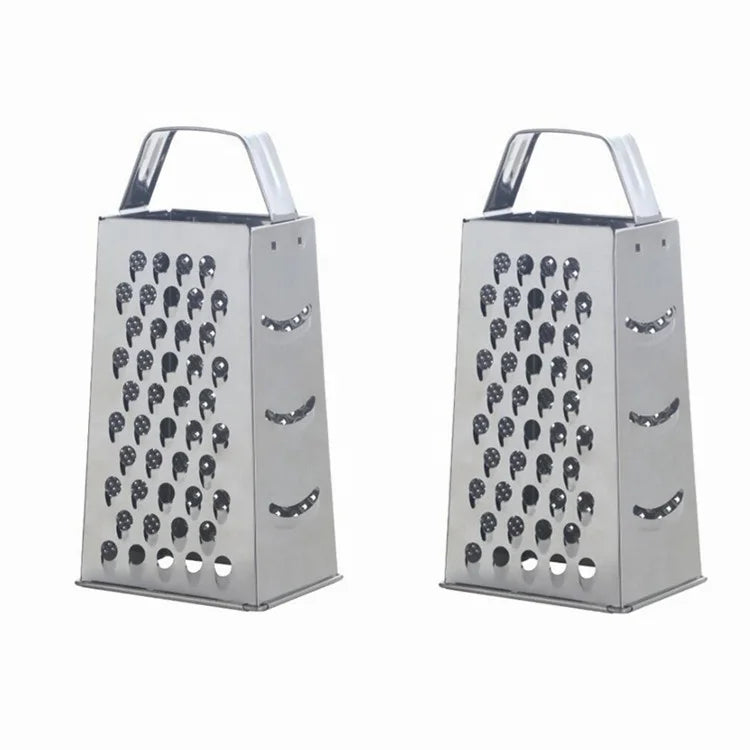 Professional Kitchen Manual Stainless Steel Multi-Function Cheese Vegetable Ginger Grater with 4 Sides