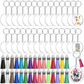 Wholesale 30 Pcs Sublimation Blank Keychain Heat Transfer DIY Double-Size Printed Transparent Circle Acrylic Keychain