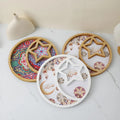Pafu Eid Mubarak Party Supplies Ramadan Wooden Moon Star Food Serving Tray