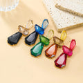 High-end Fashion Jewelry Winter New Plate Earrings Exaggerate European Multilayer Geometric Acetic Irregular Resin Clear Earrings