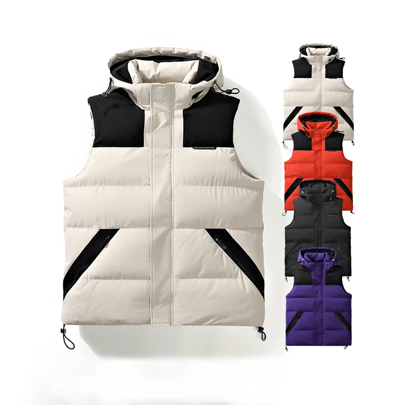 Wholesales Unisex Winter Sleeveless Puffer Jacket for Men and Women Custom Logo Puffer Uniform Vest Waistcoat