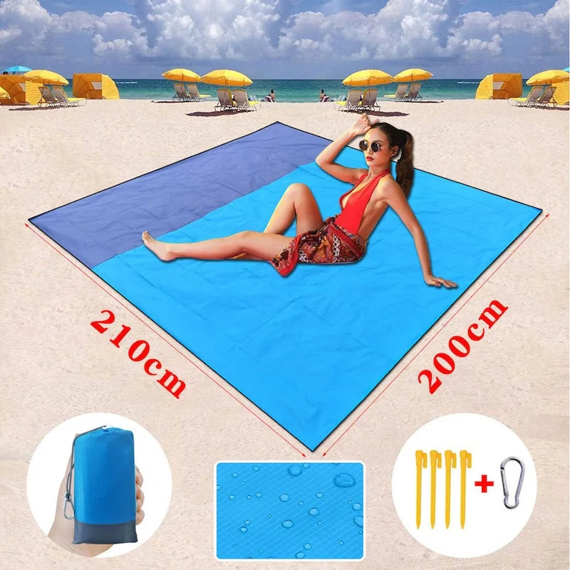 Wholesale Waterproof Foldable Outdoor Waterproof Beach Mat Blanket Target Sublimation Custom Waterproof Beach Mat