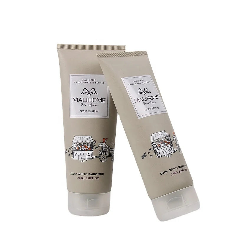 Custom 150ml 200ml 250ml Empty Plastic PE Hand Cream Body Lotion Tubes Soft Cosmetic Packaging Squeeze Tube
