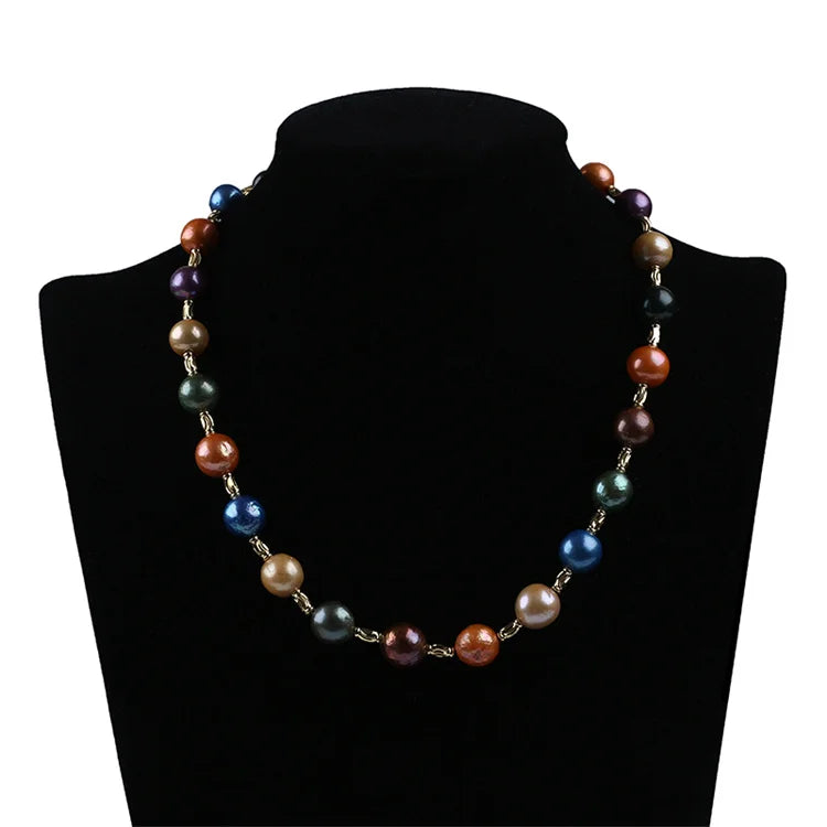 10-11mm Edison Freshwater Pearl Detachable Necklace Sweater Chain Necklace Bracelet Jewellery Set