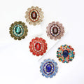 Luxury Glass Gem Large Brooch Pin Africa Diamond Crystal Rhinestone Brooch Pins Women Bridal Jewelry Brooches