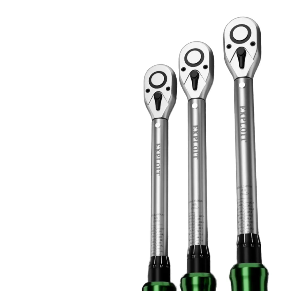 EXPLOIT Customizable Bike Wrench Set 1/4 1/2 3/8 Inch Metric Drive Torque Spark Plug Motorcycle Repair Sockets Extensions OEM