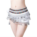 3 Layer Hollow Sequin Velvet Hip Scarf Belly Dance Performance Wear Wrap Hip Scarf