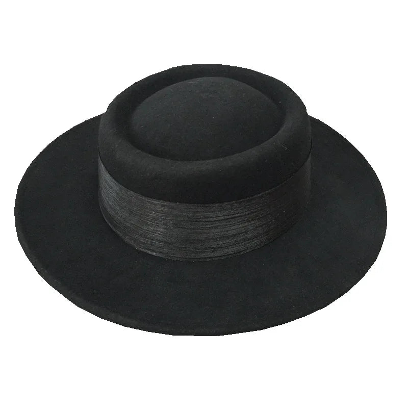 Wholesale New Fashion Womens 100% Merino Wool Fedora Hat Wide Brim Floppy/Porkpie Style Jazz Fashion Hats for Men