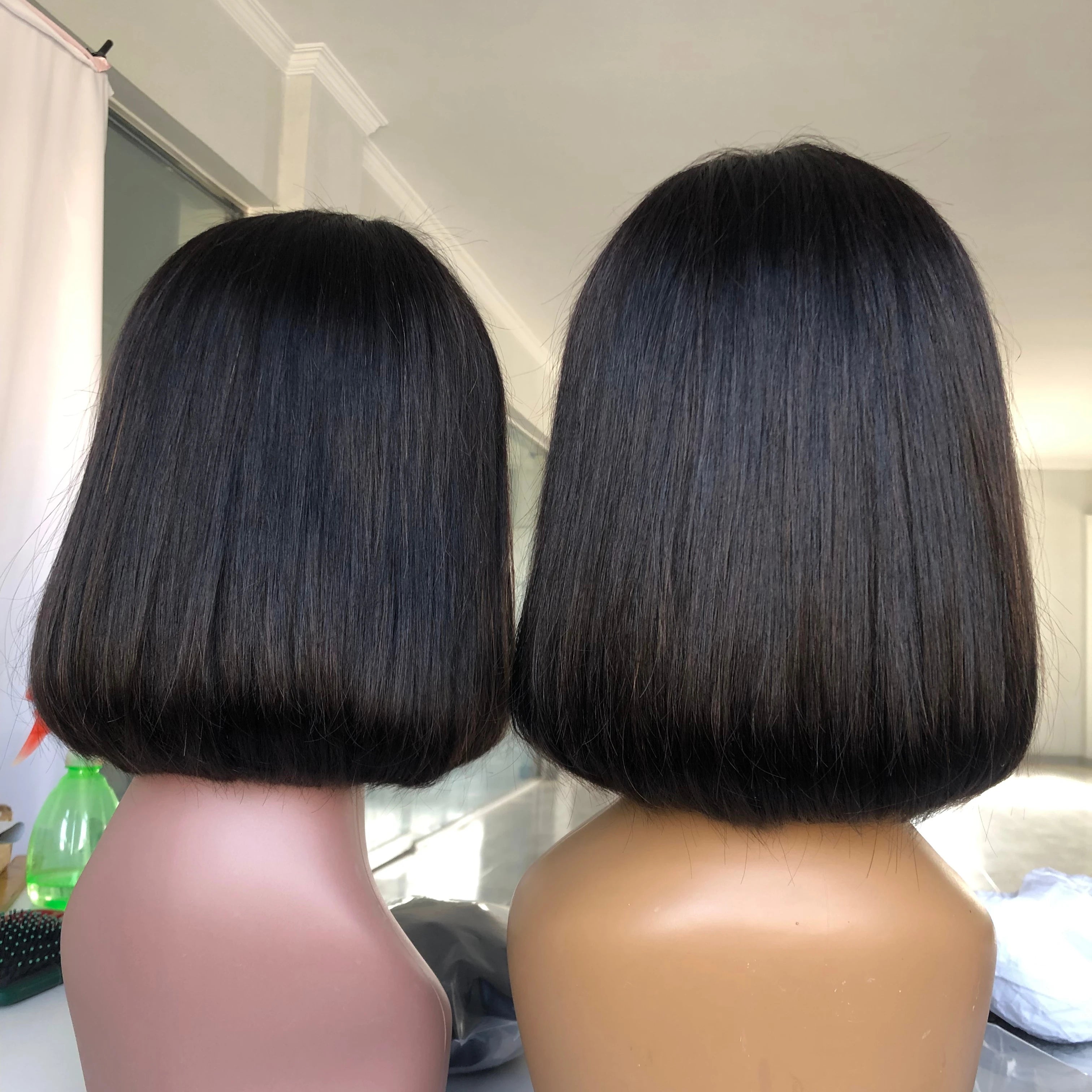 Wholesale Straight Bob Wigs Virgin Human Hair Lace Front Wigs Brazilian Swiss Lace Transparent Lace Wig