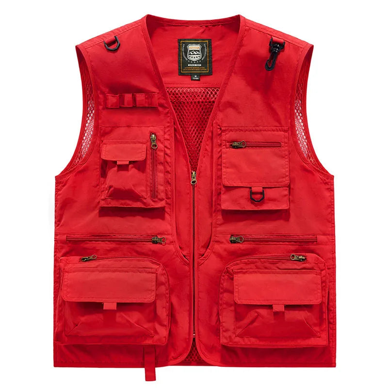 Multipocket Breathable Outdoor Vest Leisure Vest Men Waistcoat Sports Coat Summer Mesh Vest Men