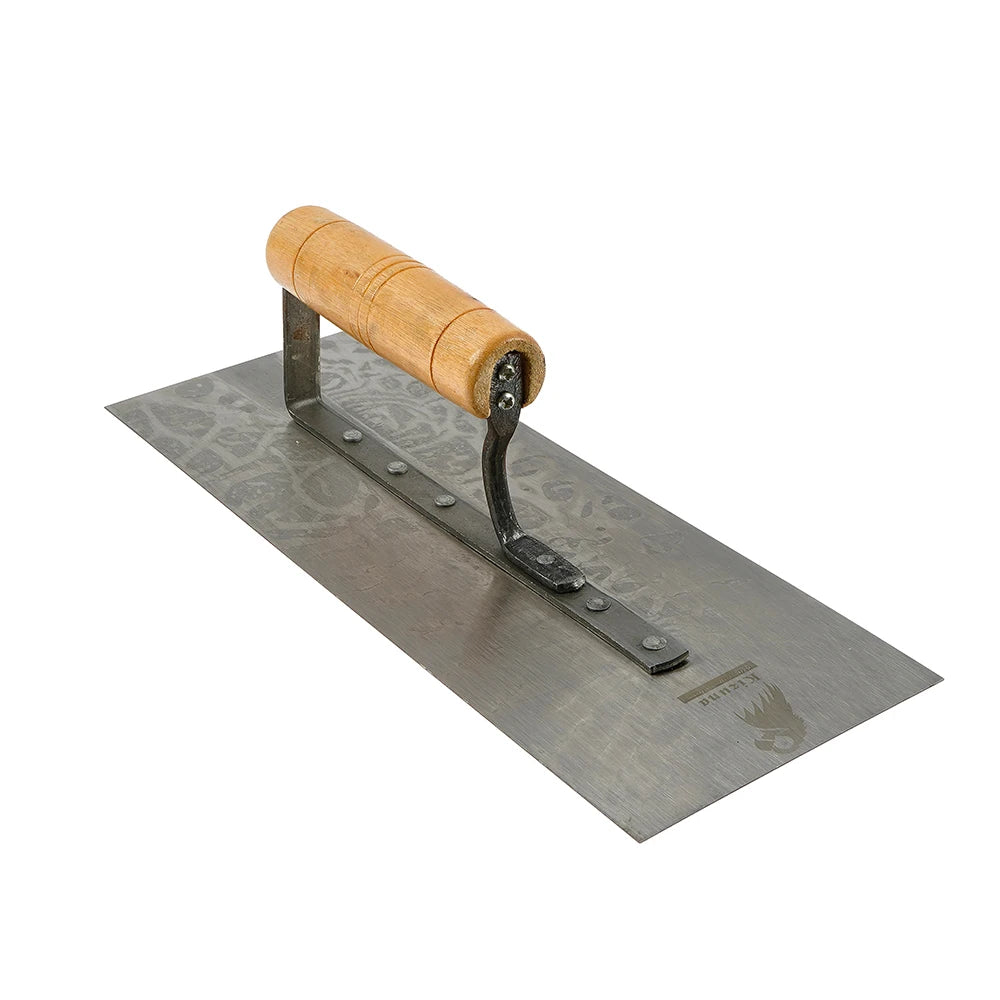 Jieyang Industrial DIY Grade Carbon Steel Blade Plaster Trowel Wood Handle 11 1 Year Warranty Pointed Finishing Tool 27cm*10cm