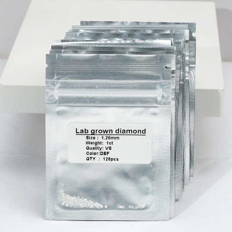 Starsgem 1.2 MM 1ct 1 Pack  Wholesale  Certified Melee Loose Stone VS Synthetic Created HPHT CVD Lab Grown Made Diamond