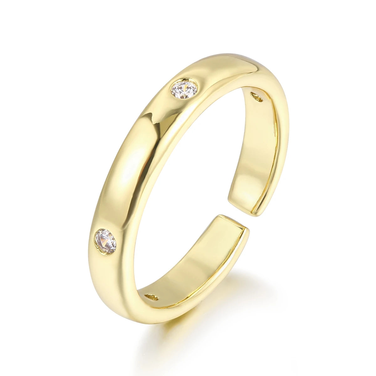 Jewelry Manufacturer Wholesale Gold Plated Adjustment Rings Custom Vintage Rings Wedding Engagement Zircon Rings