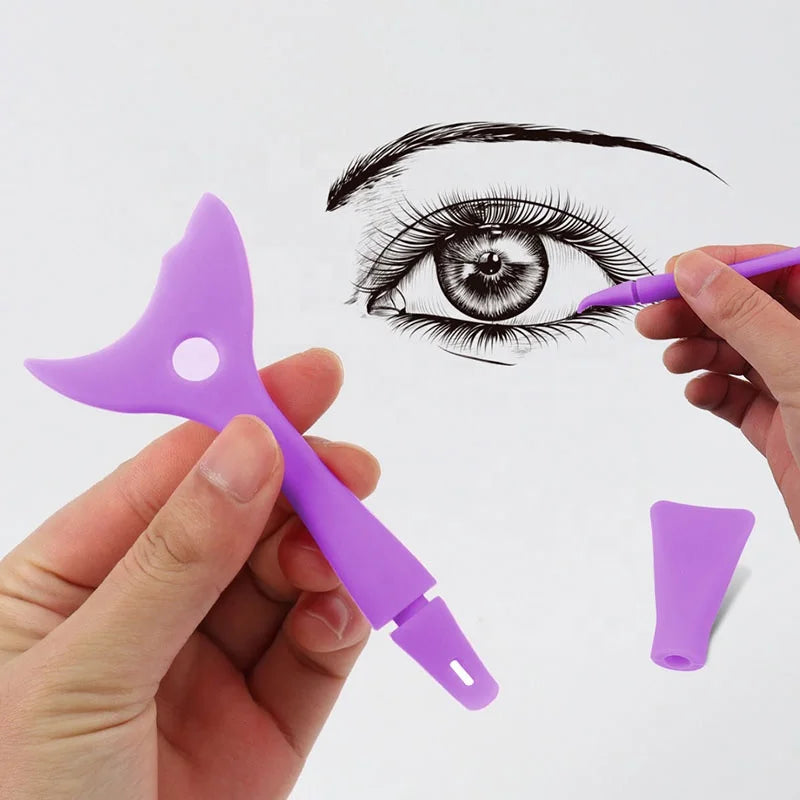 Jinke 3-in-1 Silicone Makeup Tool Eyelash Eyeshadow Eyeliner Mascara Shield Applicator Guard