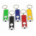 Mini Rectangle LED Torch Keyring with Round Plastic Button